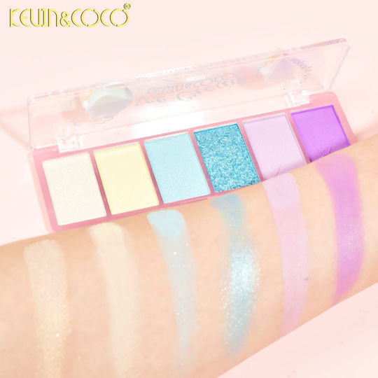 Kevin&Coco Mehrfarbige Lidschatten Palette mit Matte Creme-Formulierung