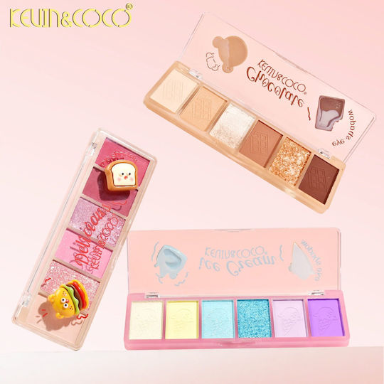 Kevin&Coco Mehrfarbige Lidschatten Palette mit Matte Creme-Formulierung