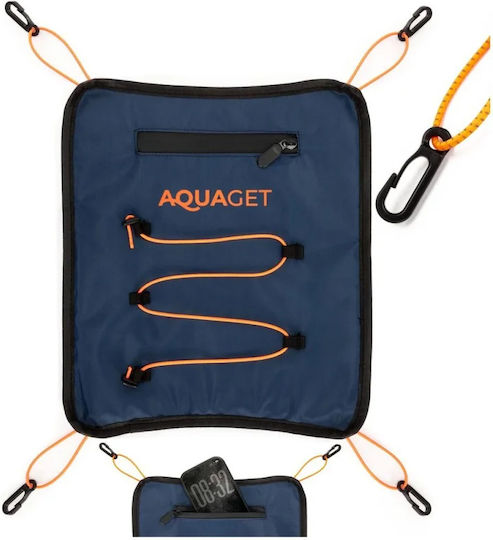 Geantă Impermeabilă Accesorii SUP Buzunar Telefon Sistem De Prindere Cu Corzi Elastice 28x30 Cm Albastru Marin