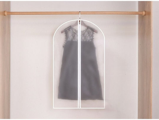 Husă De Depozitare Din Plastic Pentru Costum Paltoane Rochii În Culoare Albă 60x100cm 5 Bucăți