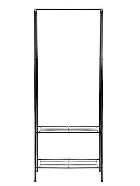 Cuier de podea din metal negru 60x34x150cm