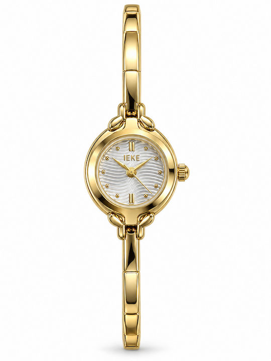 Ieke Damenuhr Batterie mit Metallarmband Gold/Silber