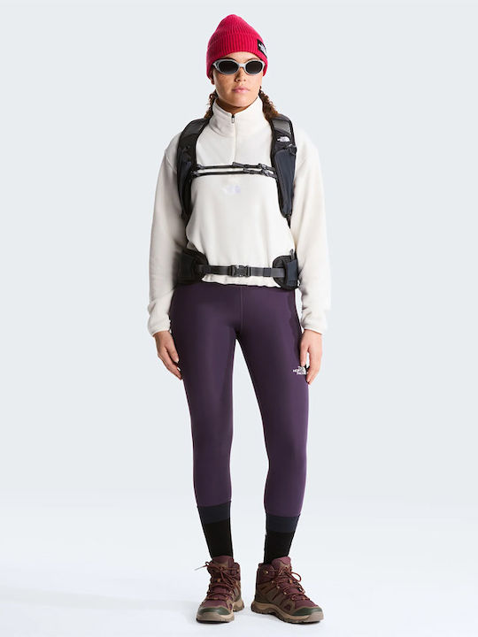 Glacier Winter Damen Fleece Bluse mit Reißverschluss Weiß