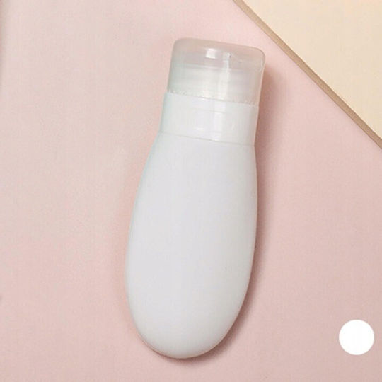 Recipient Portabil Elegant Din Silicon Pentru Călătorii Flippy Potrivit Pentru Loțiune Șampon Și Alte Lichide Etanș Reîncărcabil Capacitate 90 ml Alb