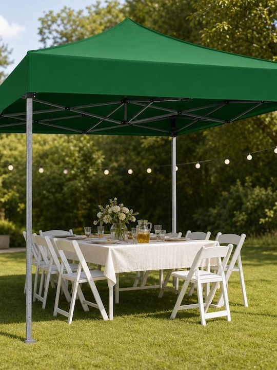 Gazebo Pliabil De Grădină Verde 3x3m