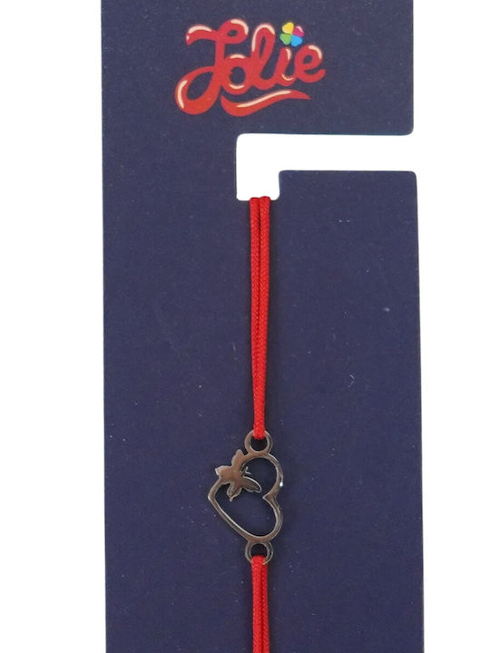 Jolie Brățară Pentru Copii Martisor Din Oțel Cu Inima Și Fluture