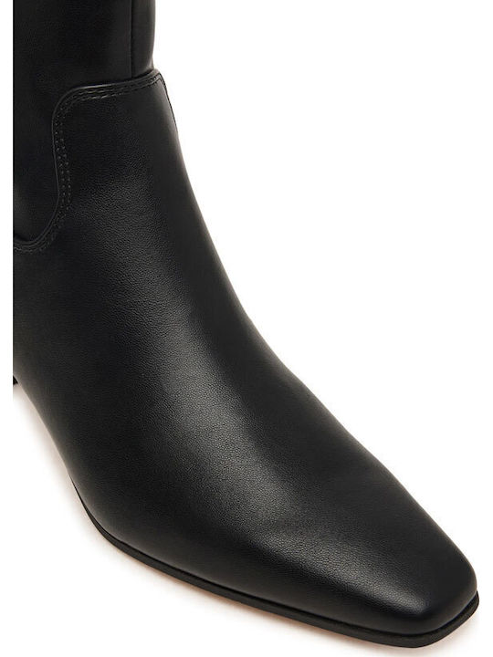 Women's Ankle Boots with Mid Heel Black
