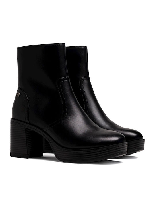 Women's Ankle Boots with Medium Heel Black