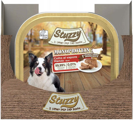 Stuzzy Nasses Hundefutter in Tablett mit Kalb und Fleisch 100g