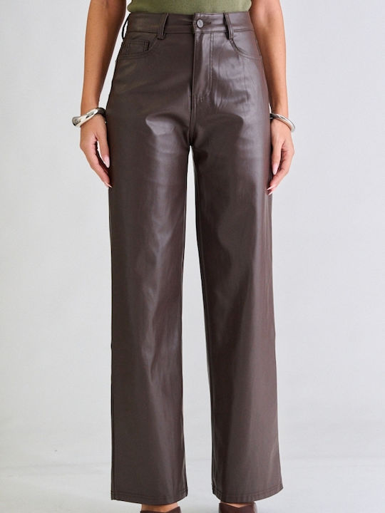 Damen Leder Pantaloona Braun Dunkel