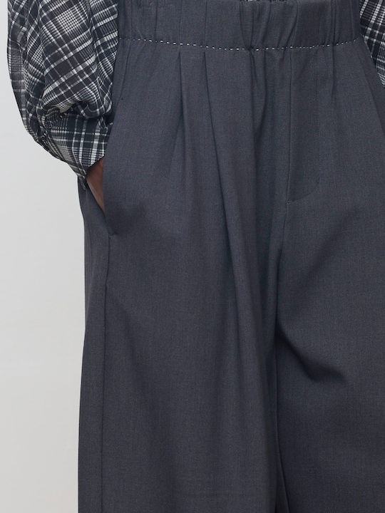 Damenhose mit Gummiband Grau