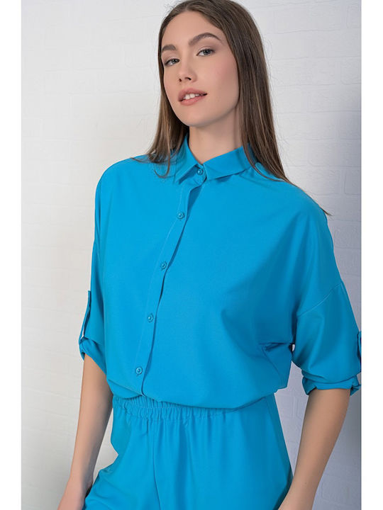 Damen Türkis Set mit Hose