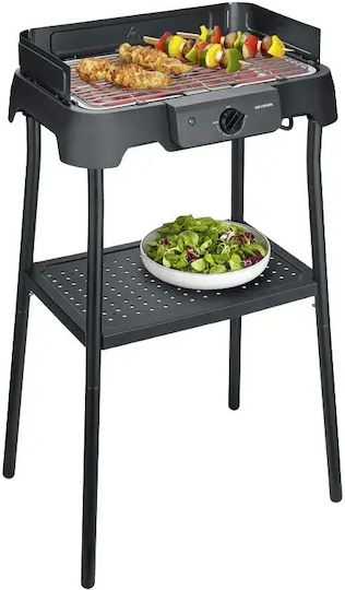 Severin Floor Standing Electric Grill 2000W Stainless Steel with Adjustable Thermostat 38x22cm