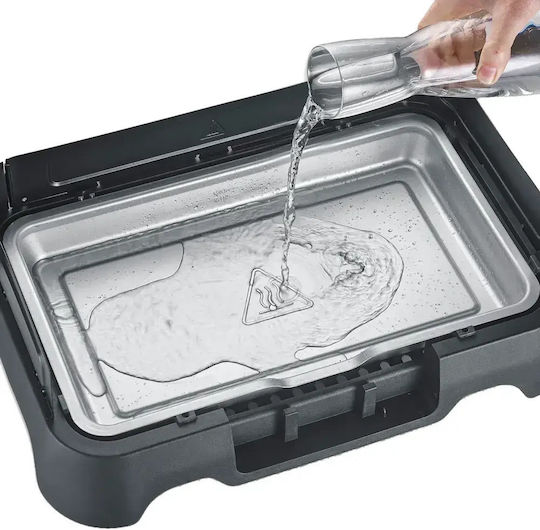 Severin Tabletop Electric Aluminium Grooved Plate Grill 2000W with Adjustable Thermostat 38x22cm