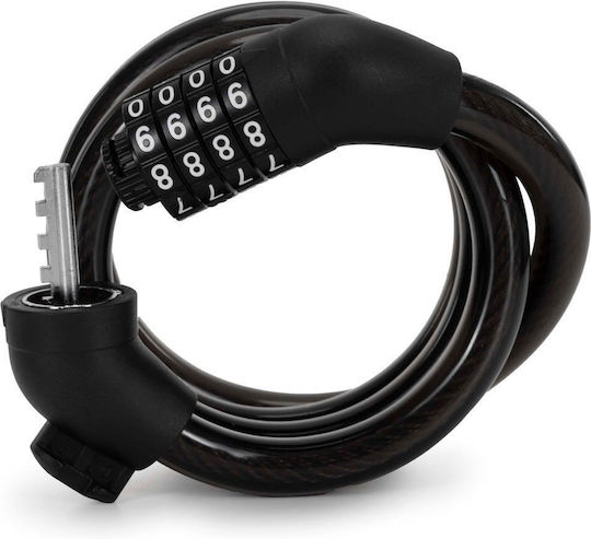 Bicycle Anti-theft Lock Metal Cable Combination Lock Frame Mount Holder 95 Cm Black