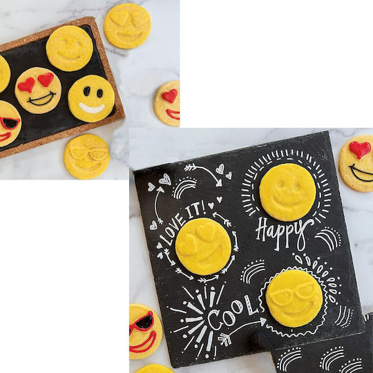 Set 7 Matrițe Pentru Tort Flippy Design Emoji Față Zâmbitoare Expresii Diferite 7.7 X 1.5 Cm Fabricate Din Pp Verde