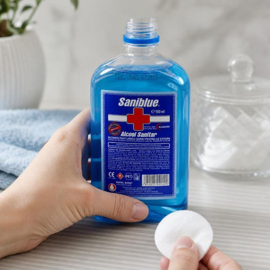 Saniblue Alcohol Sanitizer Lichid Antiseptic de Mâini 500ml