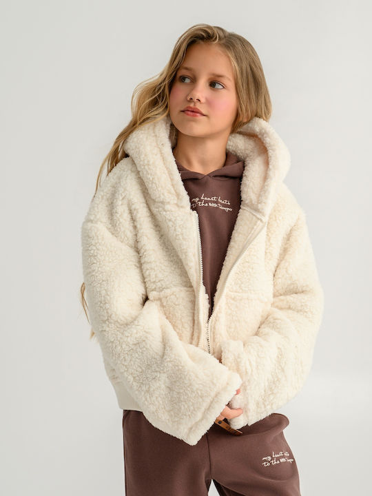 Kids Sports Short Jacket Off White