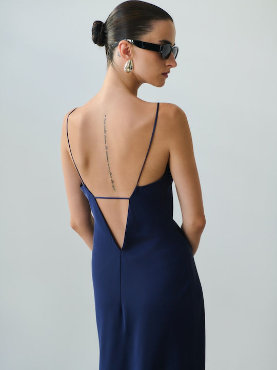 Summer Slip Dress Midnight Blue