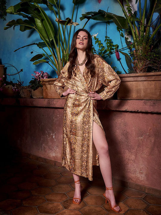 Summer Shirt Dress Wrap Gold