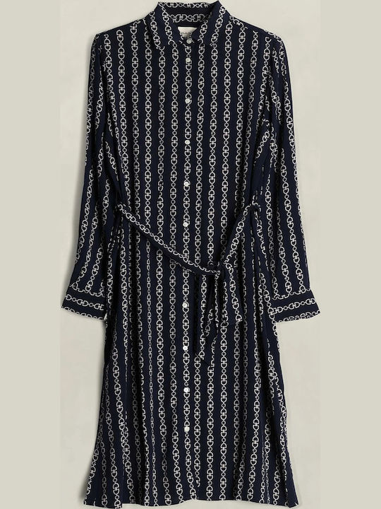 Rochie de vară Midi Rochie-cămașă Darkblue