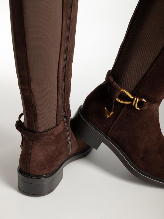 Wildleder Damenstiefel Braun X27-310-5350-KAFE