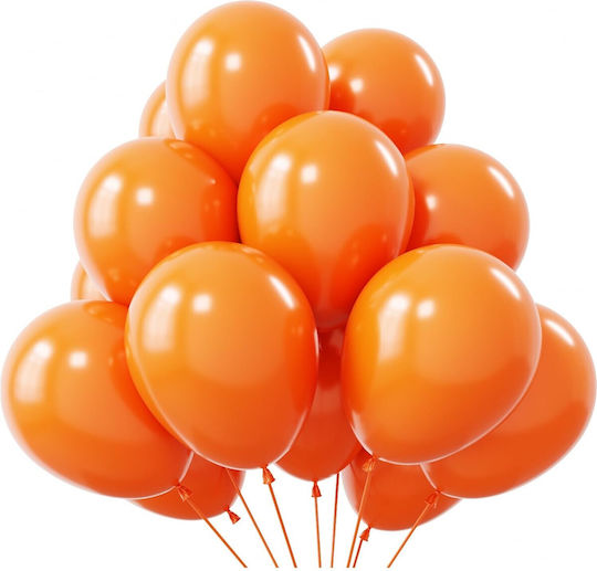 Set 12 Baloane Zi De Naștere Latex Portocalii 13 cm