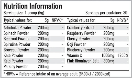 Greens 150gr Unflavoured