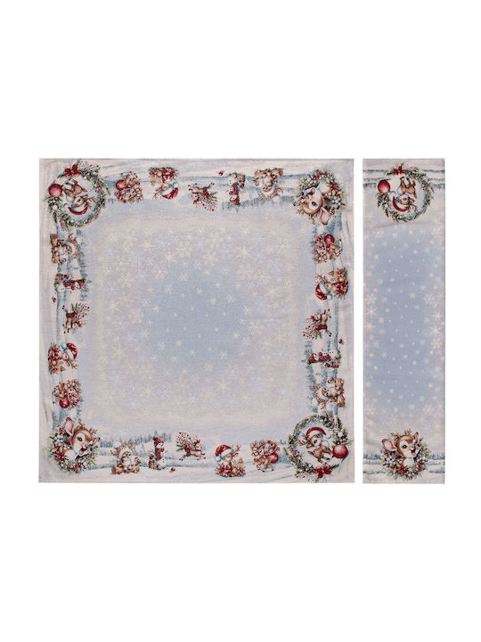 Silk Fashion Dasher Christmas Tablecloth Square Plaid 100x100cm Silk Fashion Dasher Christmas Tablecloth Square Plaid 100x100cm