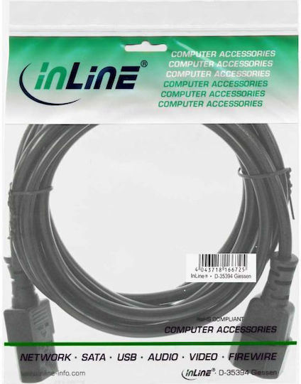InLine IEC C13 / IEC C14 - IEC C13 / IEC C14 Cable 1.5m Μαύρο 16631A