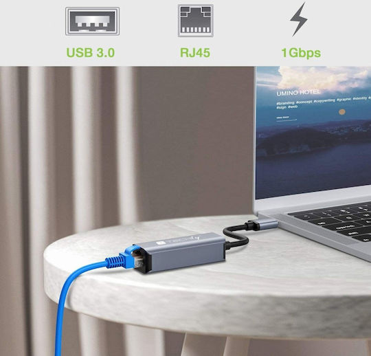 Techly Αντάπτορας Δικτύου USB με Ενσύρματη Σύνδεση Ethernet