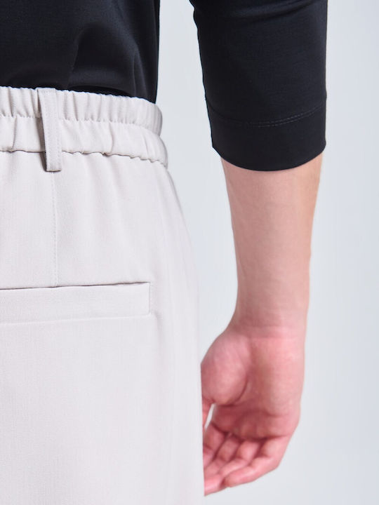 Men's Trousers Set Slim Fit Ecru