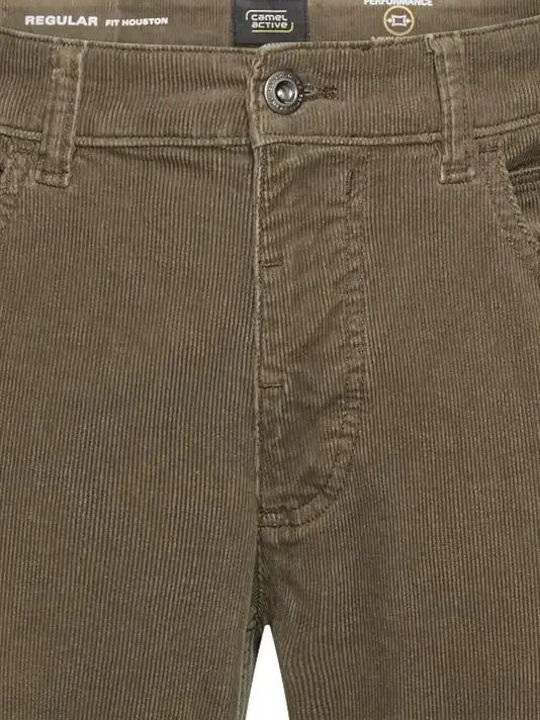 Men's Trousers Elastic Regular Fit Olive