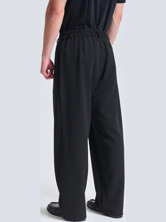 Men's Trousers Set Relaxed Fit Black