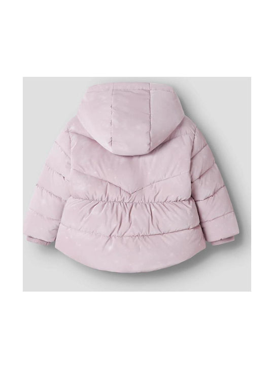 Kinderjacken & Winterjacken Gesteppt Lang mit Kapuze Flieder Ice