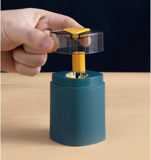 Cutie pentru Scobitori din Plastic 6x6x9.5cm Albastră