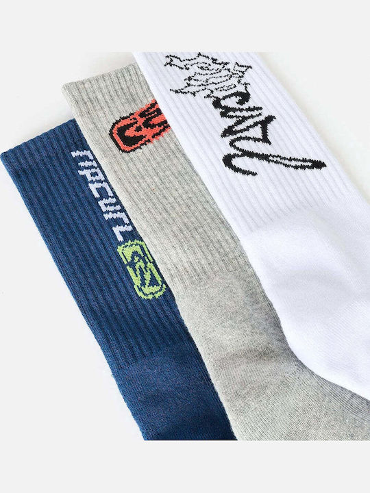 Rip Curl Herren Socken Grau Heather 3er Pack Rip Curl Herren Socken Grau Heather 3er Pack