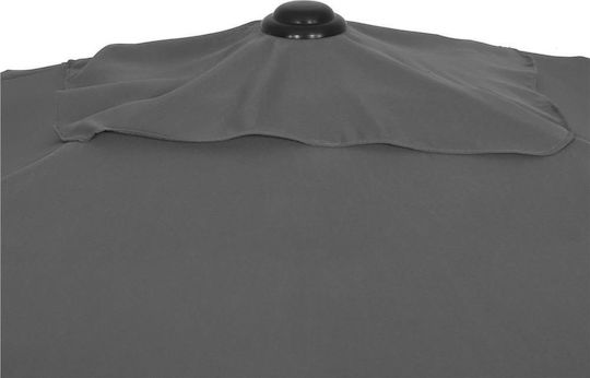 Umbrelă Pătrată Metalică Gri 1.95x1.22m