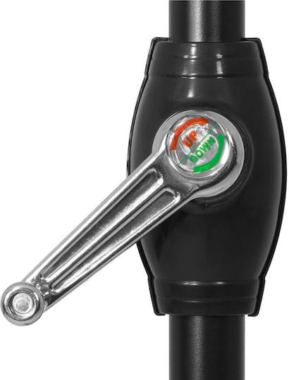 Umbrelă Pătrată Metalică Gri 1.95x1.22m