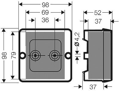 Hensel Electrical Junction Box for Outdoor Branching IP55 in Grey Colour