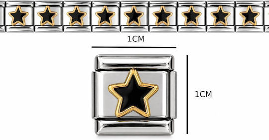Ацетални Елементи Diy Гривна Черна Star