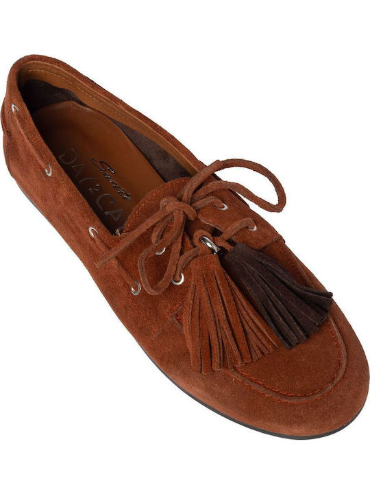 Day2day Leder Damen Bootsschuhe in Orange Farbe