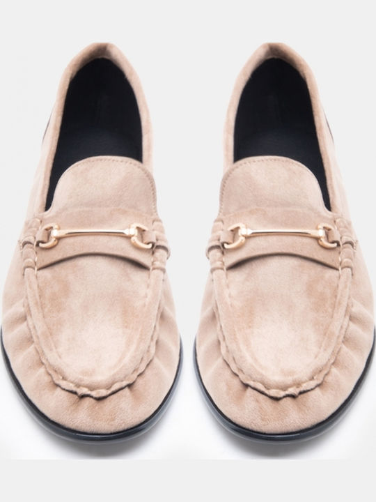 Women's Loafers In Beige Color