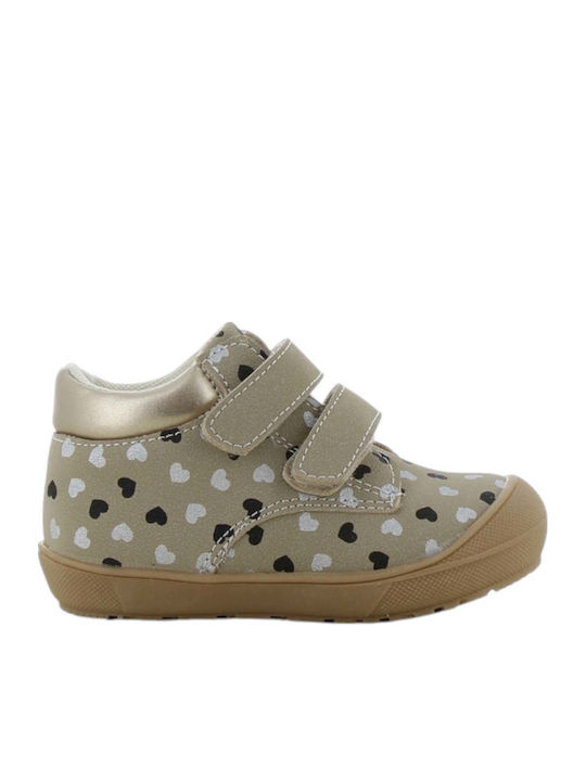 Kids Sneakers High Anatomic with Hoop & Loop Closure Pink