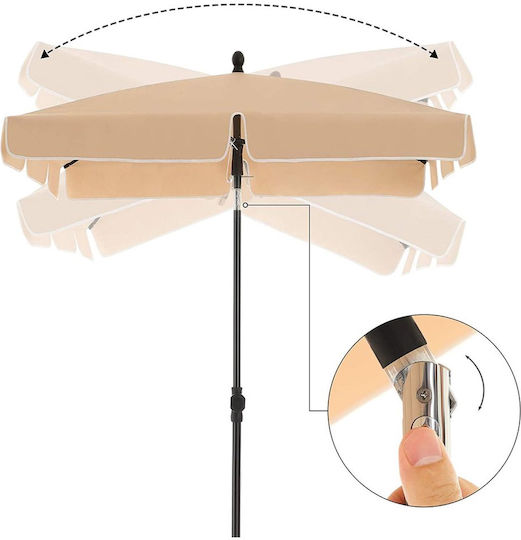 Umbrelă Pătrată Metalică Maro 2.3x1.5m