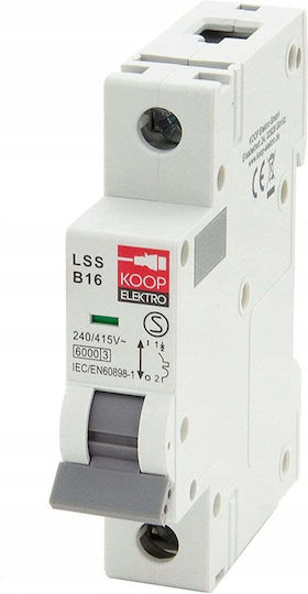 KOOP Elektro Automatischer Leistungsschalter 16A Monopolar AC