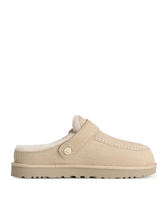 Goldenstar Suede Damen Hausschuhe Beige