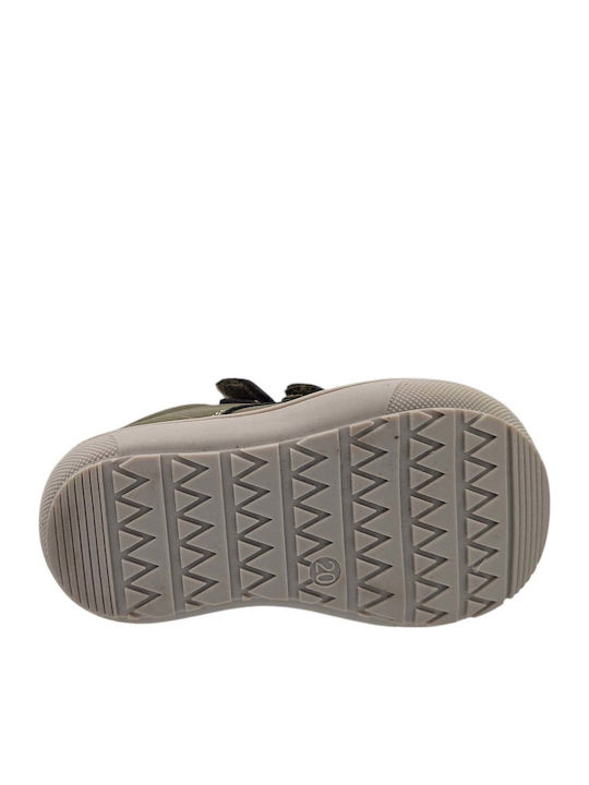 Ghete Anatomice Din Piele Pentru Copii Cu Închidere Hoop & Loop Kaki