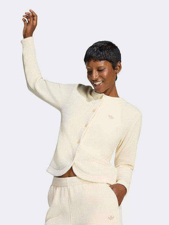 Women's Knitted Beige Cardigan