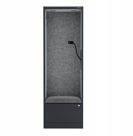 Cabină Acustică Jan Nowak Sally Mentalbox 600 Mm Corp Antracit Scaun Gri